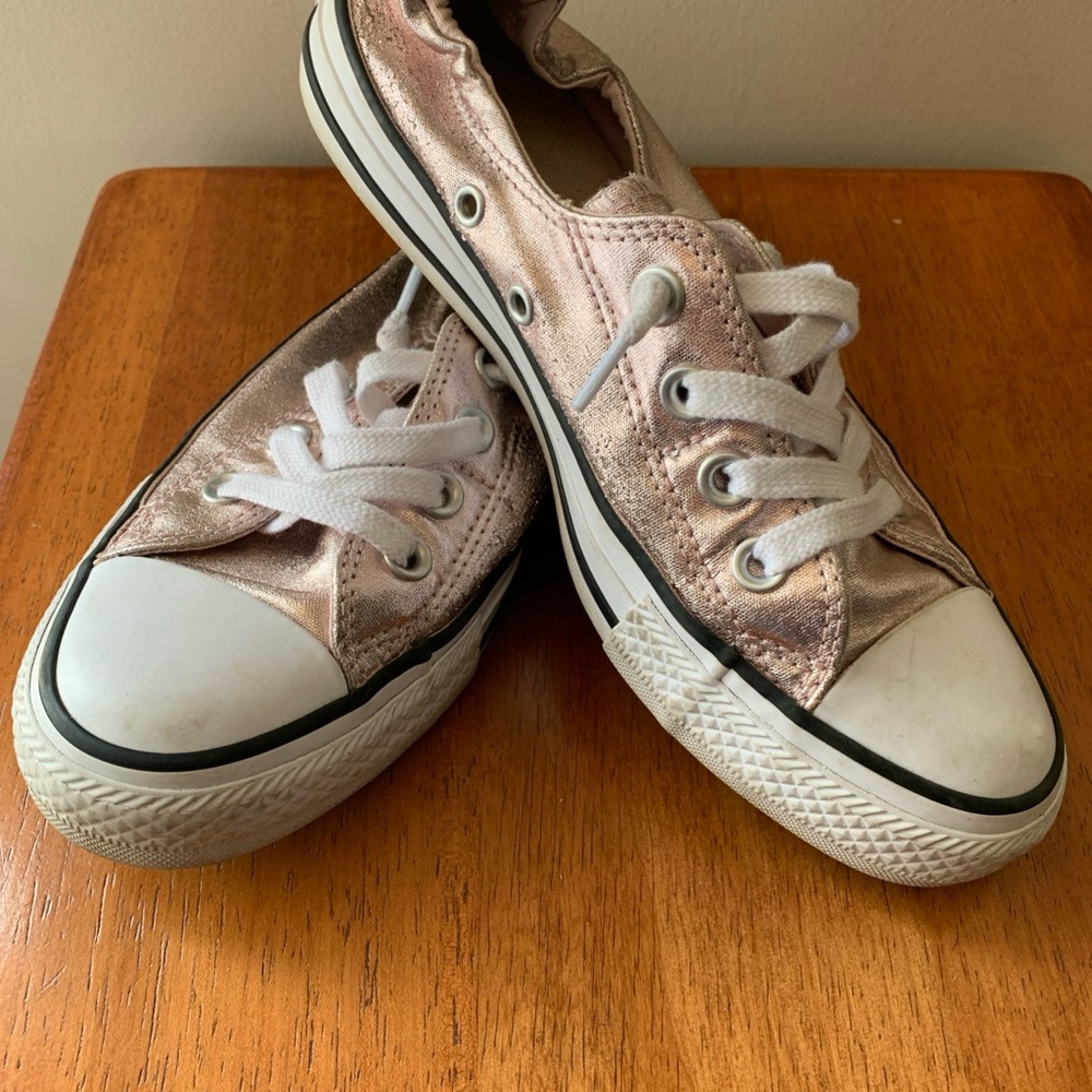Converse Chuck Taylor All Stars Metallic Pink Sneakers tennis shoes ladies 7